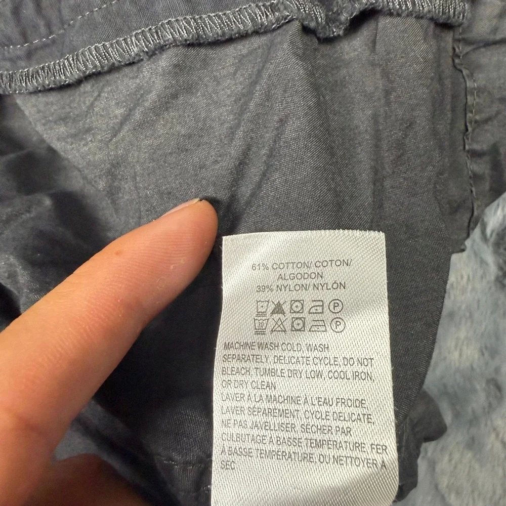 Lucky Brand Mens XXL Charcoal Gray Utility Field Jacket Cotton Nylon Zip Button